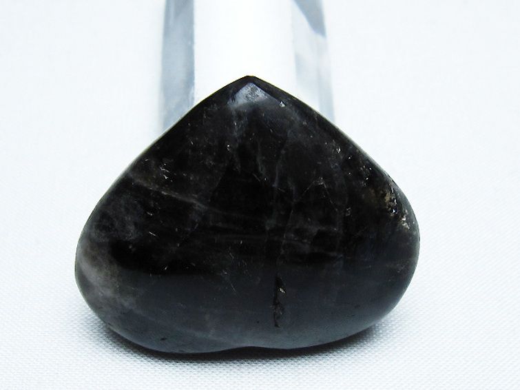 モリオン 純天然 黒水晶 ハート 置物 [t375-4424] 3枚目