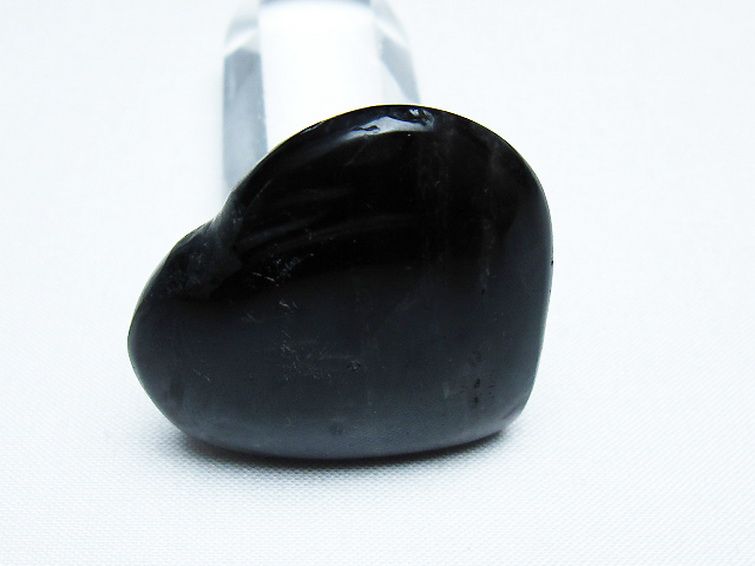 モリオン 純天然 黒水晶 ハート 置物 [t375-4463] 2枚目