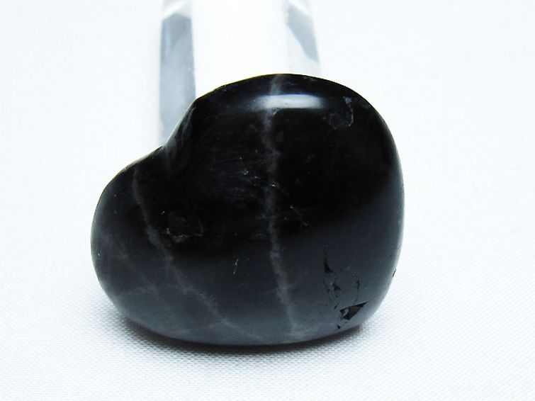 モリオン 純天然 黒水晶 ハート 置物[T375-4493] 2枚目