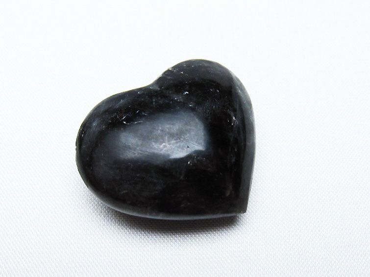 モリオン 純天然 黒水晶 ハート 置物 [t375-4591] 1枚目