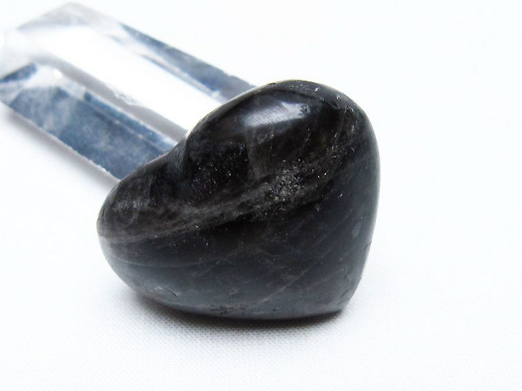 モリオン 純天然 黒水晶 ハート 置物 [t375-4598] 2枚目