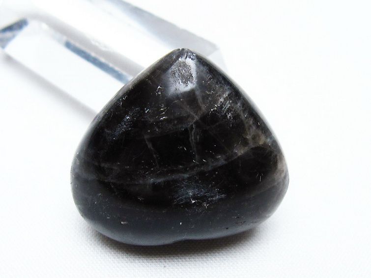 モリオン 純天然 黒水晶 ハート 置物[T375-4609] 3枚目