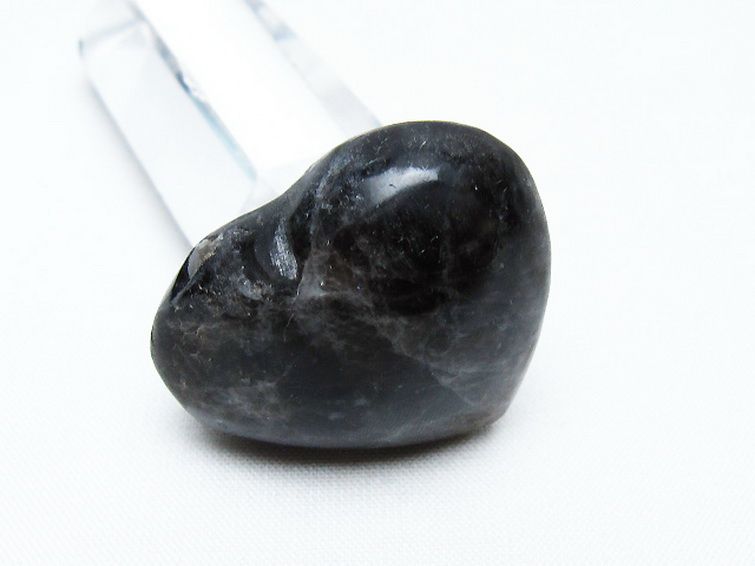 モリオン 純天然 黒水晶 ハート 置物 [t375-4634] 2枚目