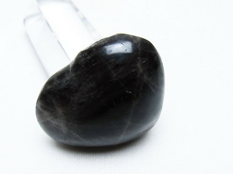 モリオン 純天然 黒水晶 ハート 置物[T375-4644] 2枚目