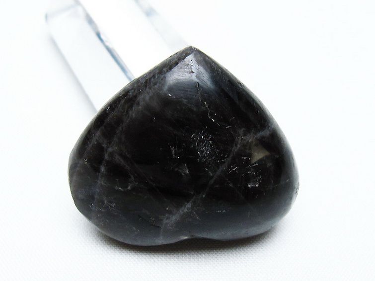 モリオン 純天然 黒水晶 ハート 置物 [t375-4645] 3枚目