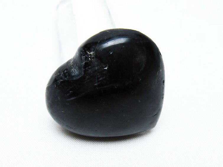モリオン 純天然 黒水晶 ハート 置物[T375-4678] 2枚目