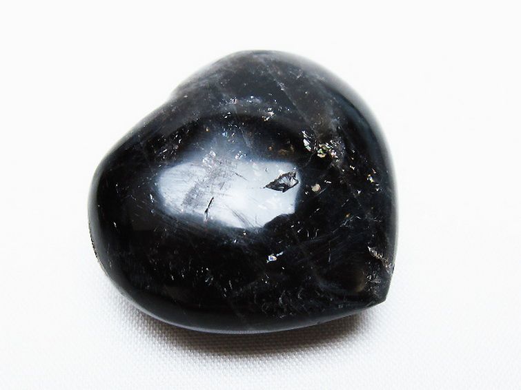 モリオン 純天然 黒水晶 ハート 置物[T375-4693] 2枚目