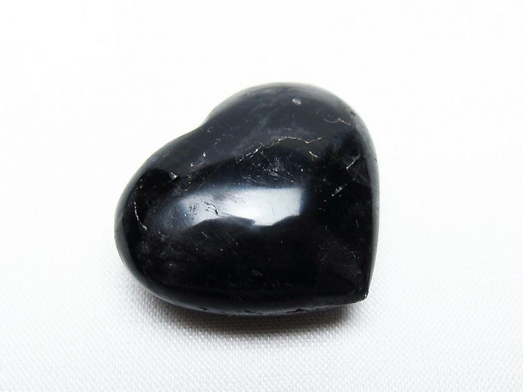 モリオン 純天然 黒水晶 ハート 置物 [t375-4720] 1枚目
