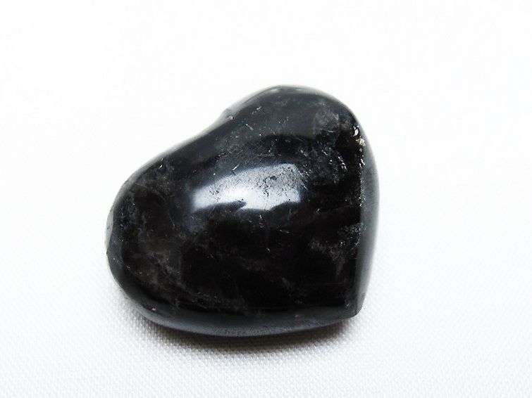 モリオン 純天然 黒水晶 ハート 置物 [t375-4732] 1枚目