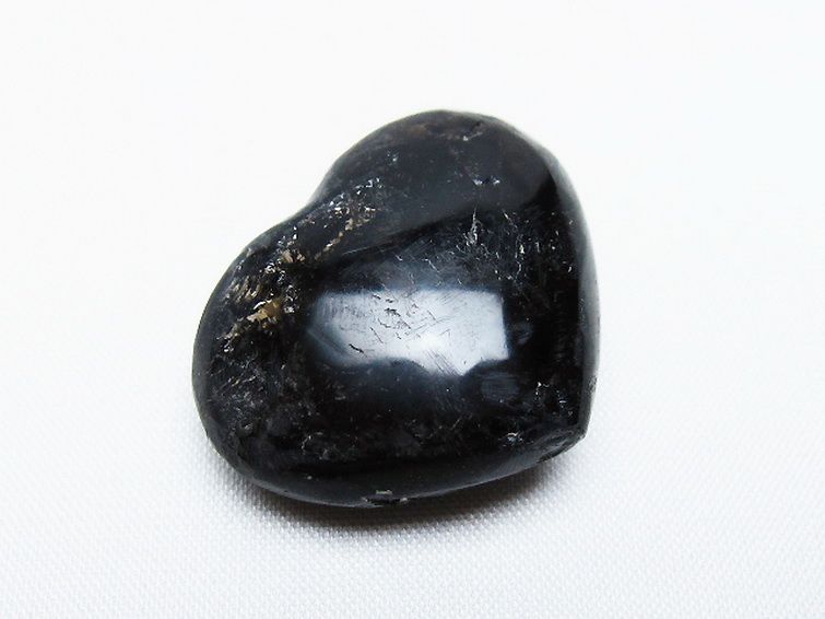 モリオン 純天然 黒水晶 ハート 置物 [t375-4753] 1枚目