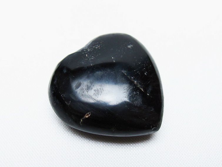 モリオン 純天然 黒水晶 ハート 置物 [t375-4757] 1枚目