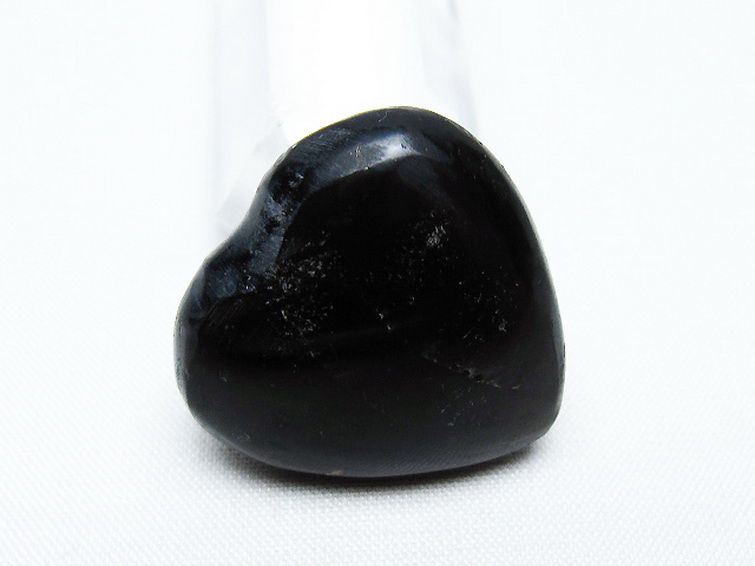 モリオン 純天然 黒水晶 ハート 置物 [t375-4757] 2枚目