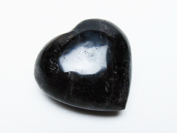 モリオン 純天然 黒水晶 ハート 置物 [t375-4765] 1枚目