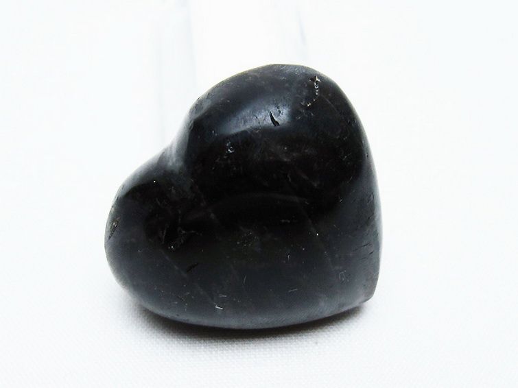 モリオン 純天然 黒水晶 ハート 置物 [t375-4765] 2枚目