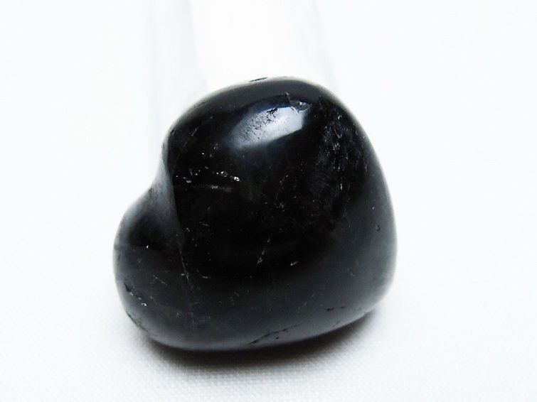 モリオン 純天然 黒水晶 ハート 置物 [t375-4770] 2枚目