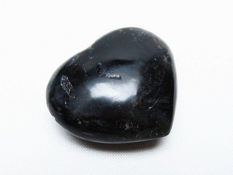 モリオン 純天然 黒水晶 ハート 置物 [t375-4775] 1枚目
