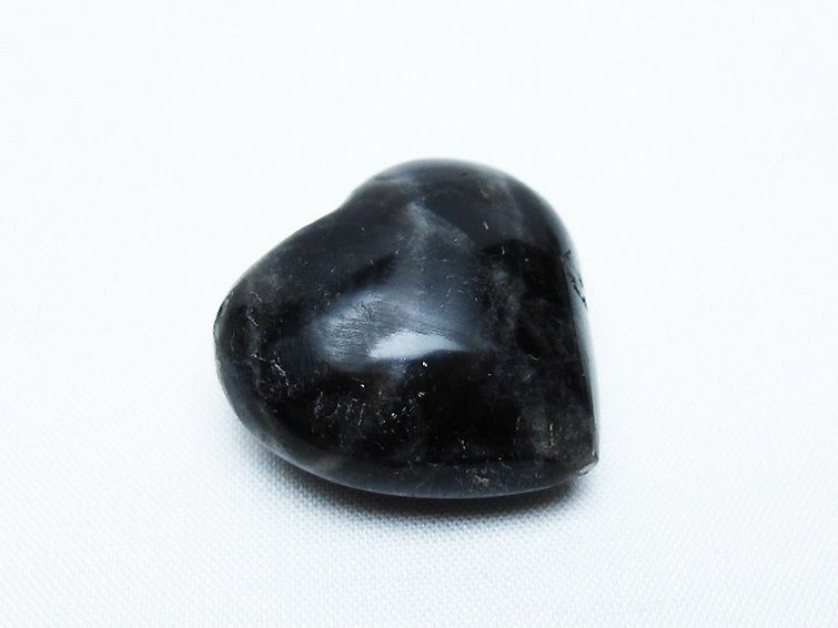 モリオン 純天然 黒水晶 ハート 置物 [t375-4787] 1枚目