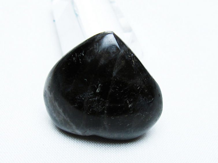 モリオン 純天然 黒水晶 ハート 置物 [t375-4787] 3枚目