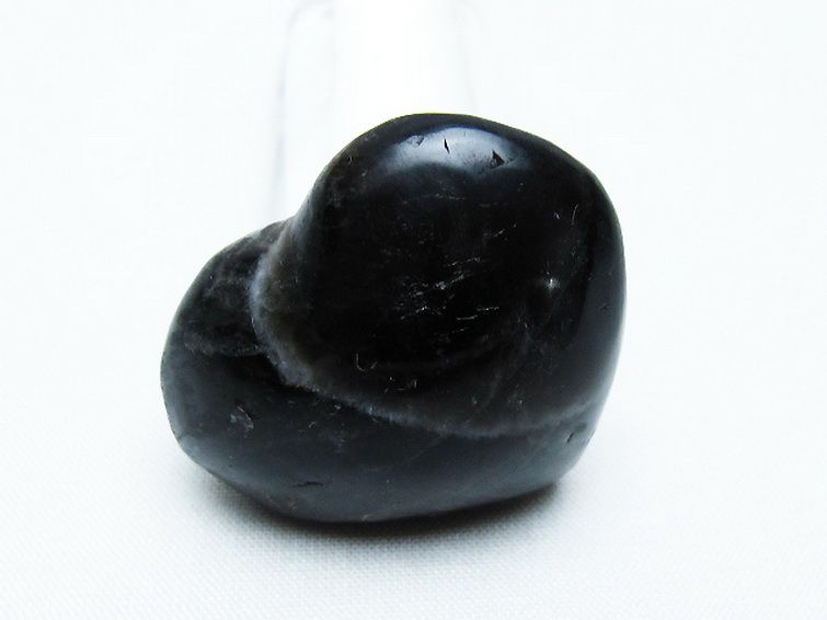 モリオン 純天然 黒水晶 ハート 置物[T375-4829] 2枚目