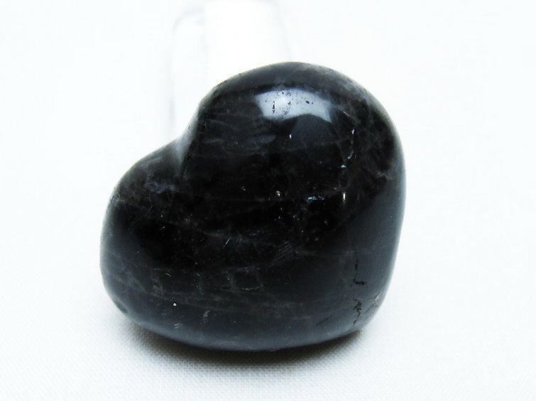モリオン 純天然 黒水晶 ハート 置物 [t375-4859] 2枚目
