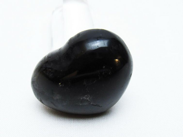 モリオン 純天然 黒水晶 ハート 置物[T375-4904] 2枚目