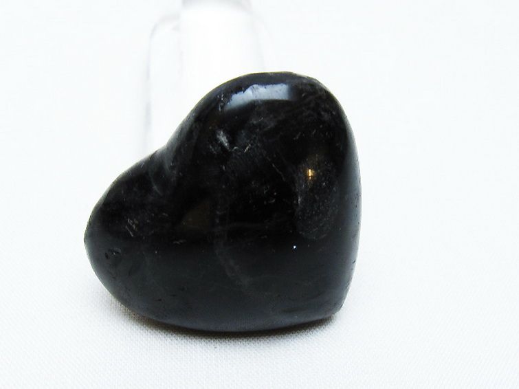 モリオン 純天然 黒水晶 ハート 置物[T375-4906] 2枚目