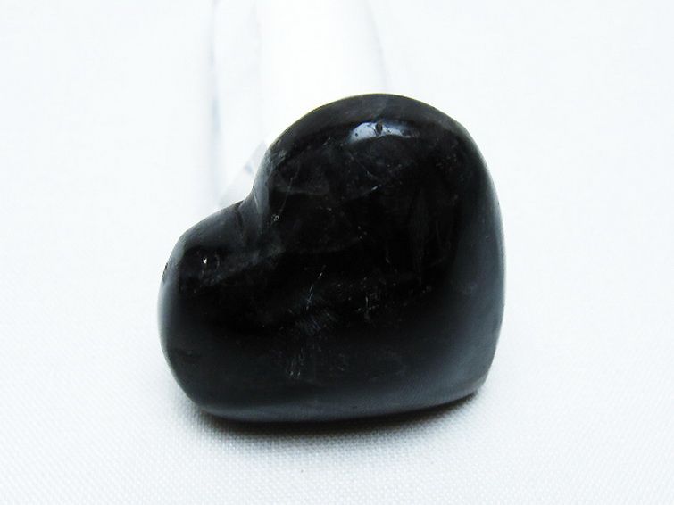 モリオン 純天然 黒水晶 ハート 置物[T375-4956] 2枚目