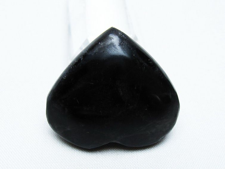 モリオン 純天然 黒水晶 ハート 置物[T375-4956] 3枚目