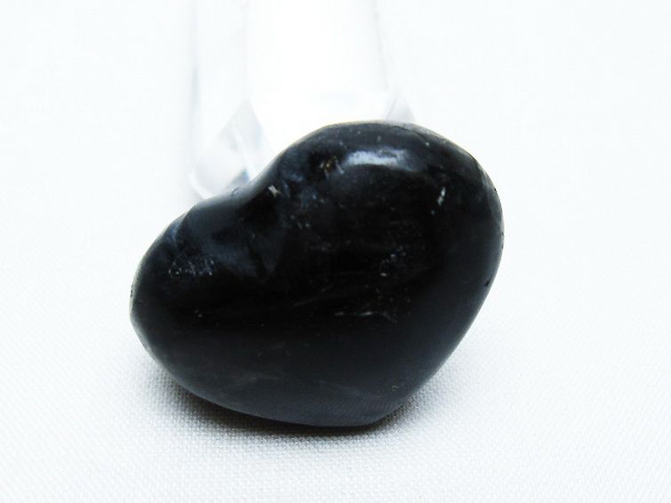 モリオン 純天然 黒水晶 ハート 置物[T375-4981] 2枚目