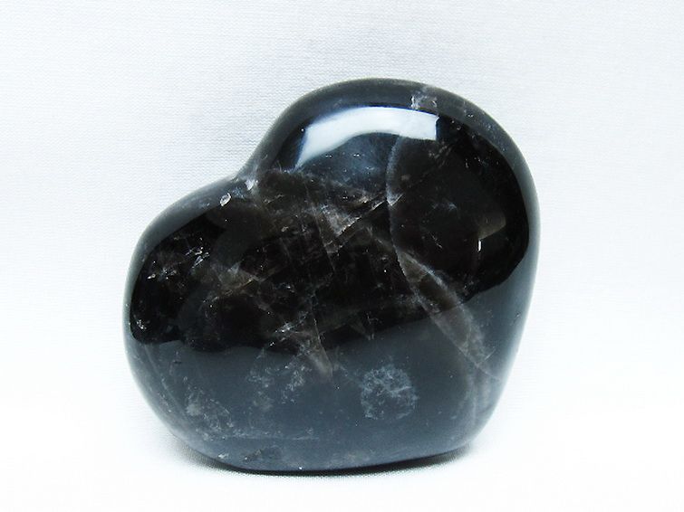 モリオン 純天然 黒水晶 ハート 置物 [t375-5064] 2枚目