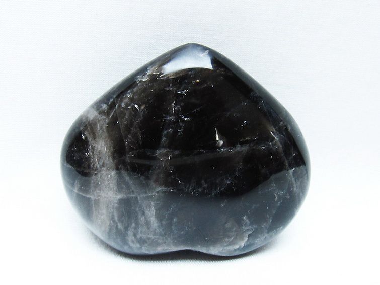 モリオン 純天然 黒水晶 ハート 置物 [t375-5064] 3枚目