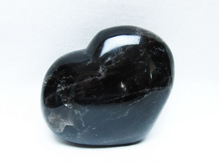 モリオン 純天然 黒水晶 ハート 置物 [t375-5065] 2枚目