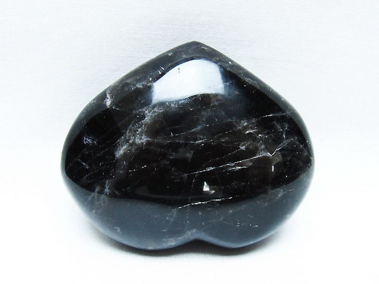 モリオン 純天然 黒水晶 ハート 置物 [t375-5065] 3枚目