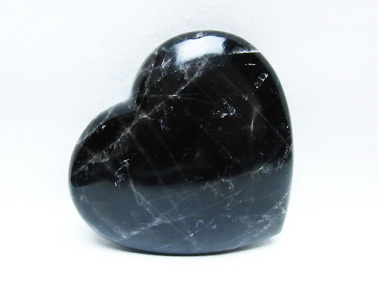 モリオン 純天然 黒水晶 ハート 置物[T375-5066] 2枚目