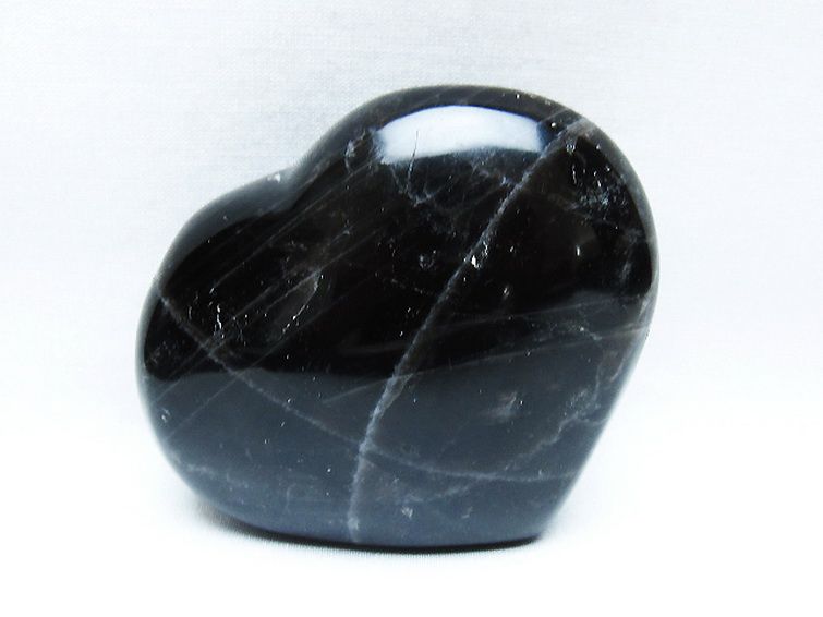 モリオン 純天然 黒水晶 ハート 置物 [t375-5067] 2枚目