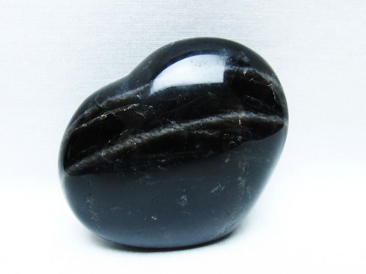 モリオン 純天然 黒水晶 ハート 置物[T375-5072] 2枚目