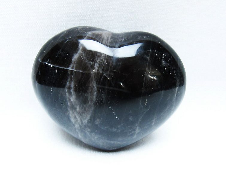 モリオン 純天然 黒水晶 ハート 置物 [t375-5073] 1枚目