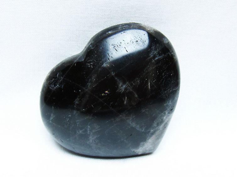 モリオン 純天然 黒水晶 ハート 置物 [t375-5079] 2枚目