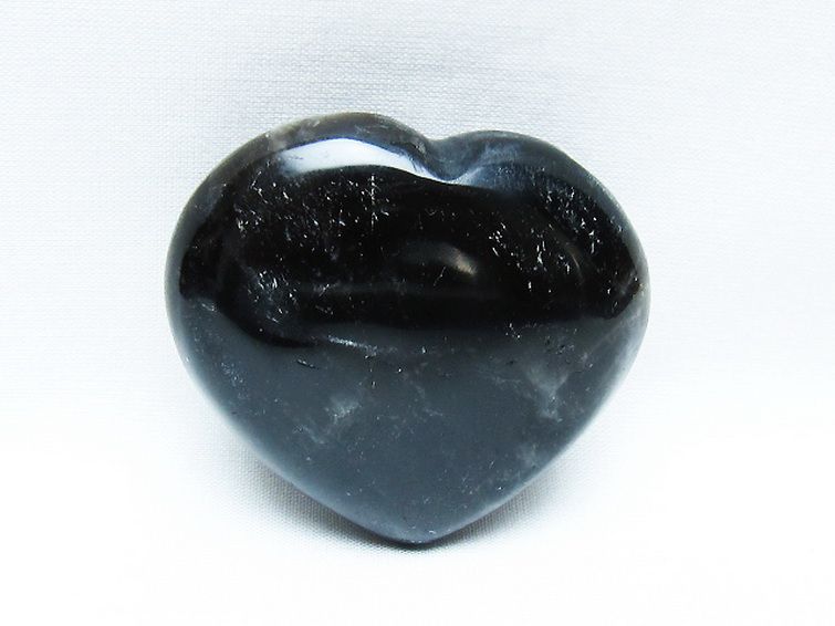 モリオン 純天然 黒水晶 ハート 置物 [t375-5090] 1枚目