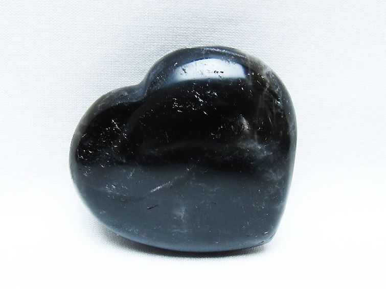 モリオン 純天然 黒水晶 ハート 置物 [t375-5090] 2枚目