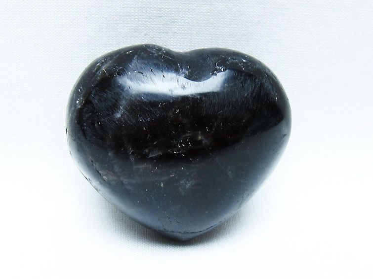 モリオン 純天然 黒水晶 ハート 置物 [t375-5098] 1枚目