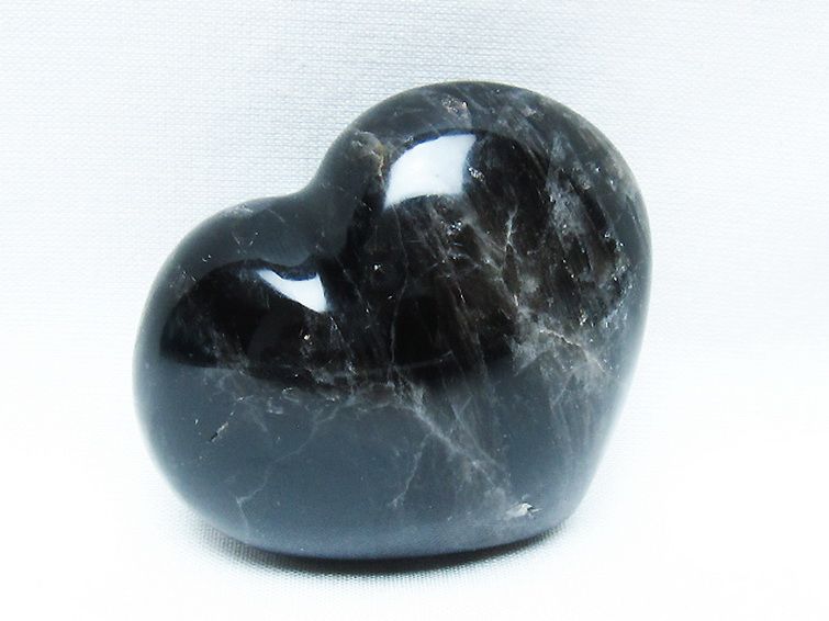 モリオン 純天然 黒水晶 ハート 置物 [t375-5102] 2枚目