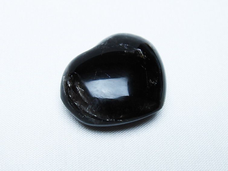 モリオン 純天然 黒水晶 ハート 置物 [t375-5119] 1枚目