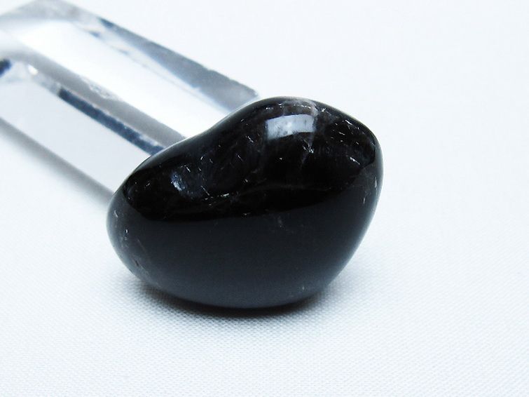 モリオン 純天然 黒水晶 ハート 置物 [t375-5119] 2枚目