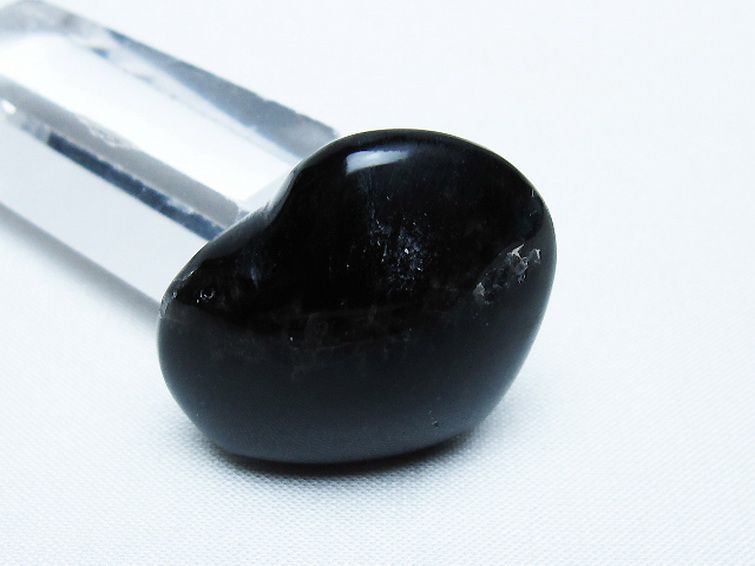 モリオン 純天然 黒水晶 ハート 置物 [t375-5120] 2枚目