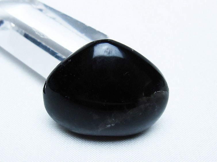 モリオン 純天然 黒水晶 ハート 置物 [t375-5120] 3枚目