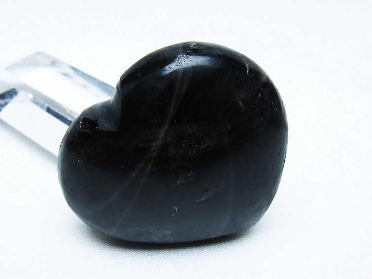 モリオン 純天然 黒水晶 ハート 置物 [t375-5143] 2枚目