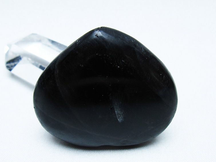 モリオン 純天然 黒水晶 ハート 置物 [t375-5143] 3枚目