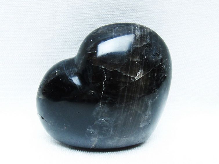 モリオン 純天然 黒水晶 ハート 置物[T375-5154] 2枚目