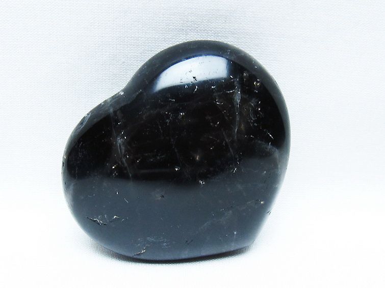 モリオン 純天然 黒水晶 ハート 置物[T375-5158] 2枚目